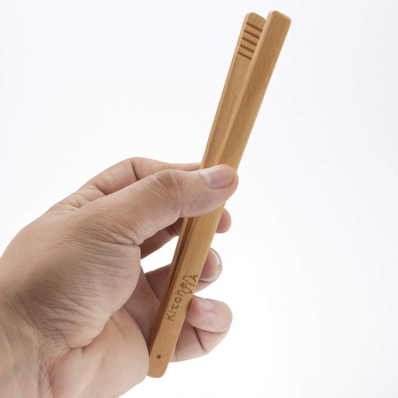 KitchenVIA Toaster Buddy Carbonized Bamboo Tongs: Your Versatile Kitchen Companion by KitchenVIA - Image 2